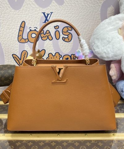 Replica Loius Vuitton Capucines Brown Large - high-quality designer bag dupe
