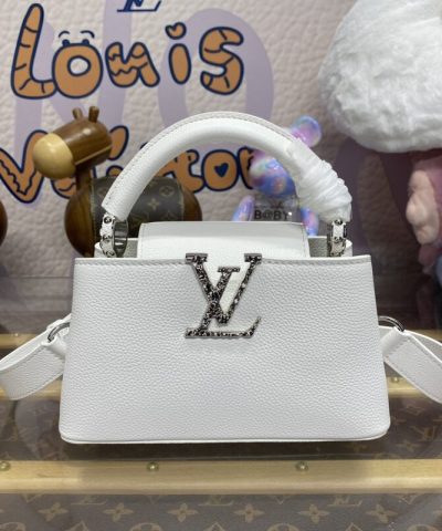 Replica Loius Vuitton Capucines East West White - 1:1 premium replica handbag