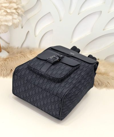 Replica Dior Saddle Backpack With Flap Black - designer handbag clone
