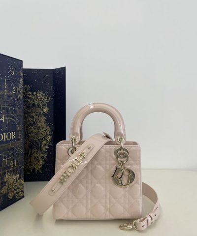 Replica Lady Dior Patent Pink Abc - designer handbag clone