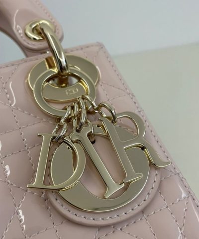 Replica Lady Dior Mini Pink Patent - top-grade luxury bag dupe