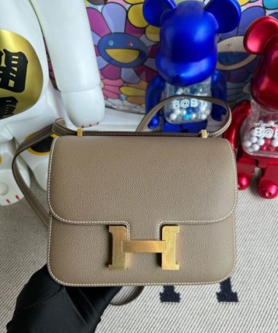 Replica Hermès Constance 18Cm Etoupe - high-end replica designer purse