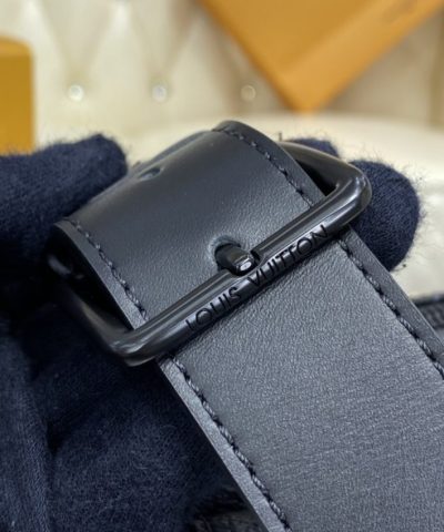 Replica Louis Vuitton Steamer Messenger Black Canvas - top-grade luxury bag dupe