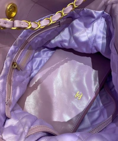 CHANEL 22 Small Handbag Purple - top-grade luxury bag dupe