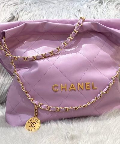 CHANEL 22 Small Handbag Purple - top-grade luxury bag dupe