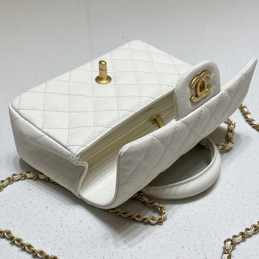CHANEL CF Handle White - affordable luxury replica bag
