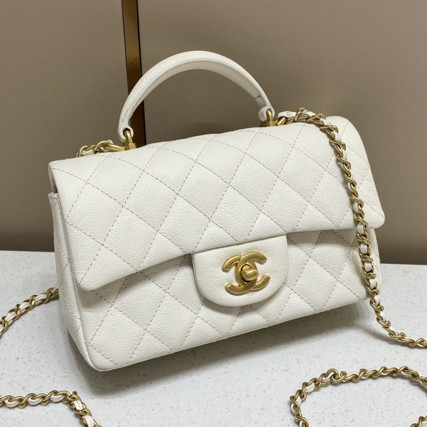 CHANEL CF Handle White - elite factory replica handbag