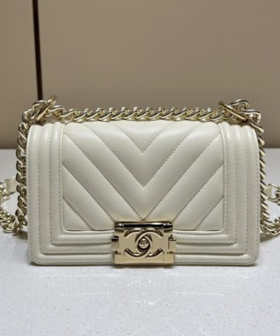 CHANEL Le Boy Small Ivory - premium superclone handbag