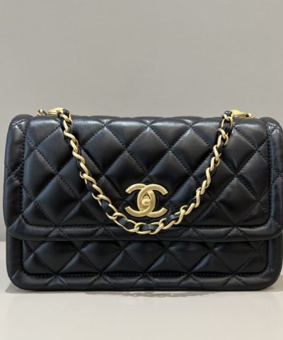 CHANEL Tofu Bag Black - top-grade luxury bag dupe