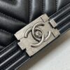 CHANEL Le Boy V Black - Silver - 1:1 premium replica handbag
