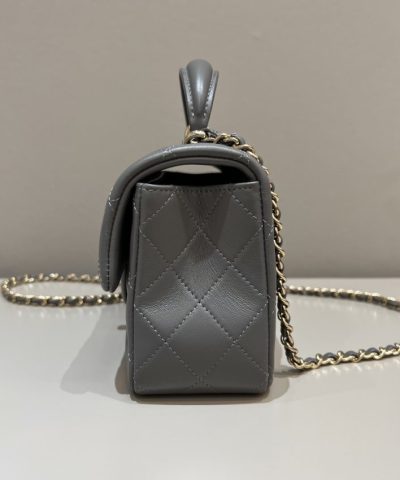 CHANEL CF 20 cm With Handle Beige - premium superclone handbag