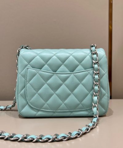 CHANEL Classic Flap 17cm Tiffany - top-grade luxury bag dupe