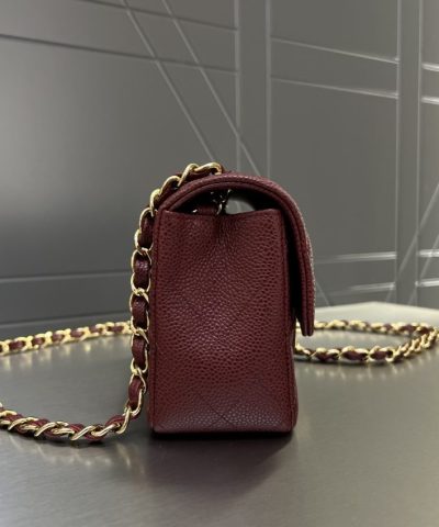 CHANEL Classic Flap 20cm Burgundy - 1:1 premium replica handbag