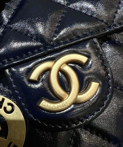 CHANEL Hobo Small Dark Blue - high-end replica designer purse