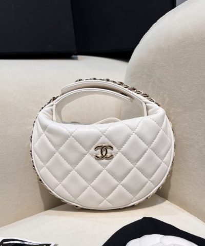 CHANEL 23c Pouch White - high-end replica designer purse