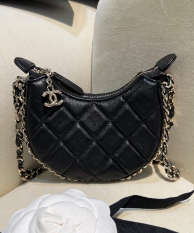 CHANEL 23P Chain Around Crescent Hobo - 1:1 premium replica handbag