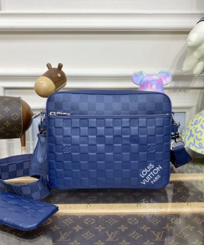 Replica Louis Vuitton Trio Messenger Blue Grid