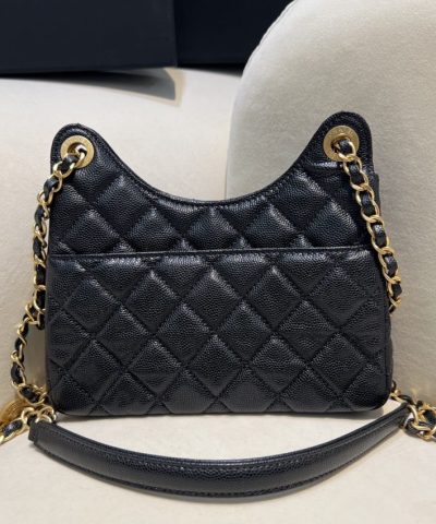 CHANEL 23c Hobo Small Black - high-quality designer bag dupe