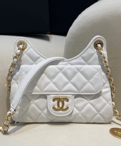 CHANEL 23c Hobo Small White - 1:1 premium replica handbag