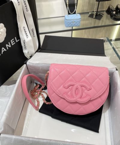 CHANEL 23P Saddle Bag Pink - high-end replica designer purse