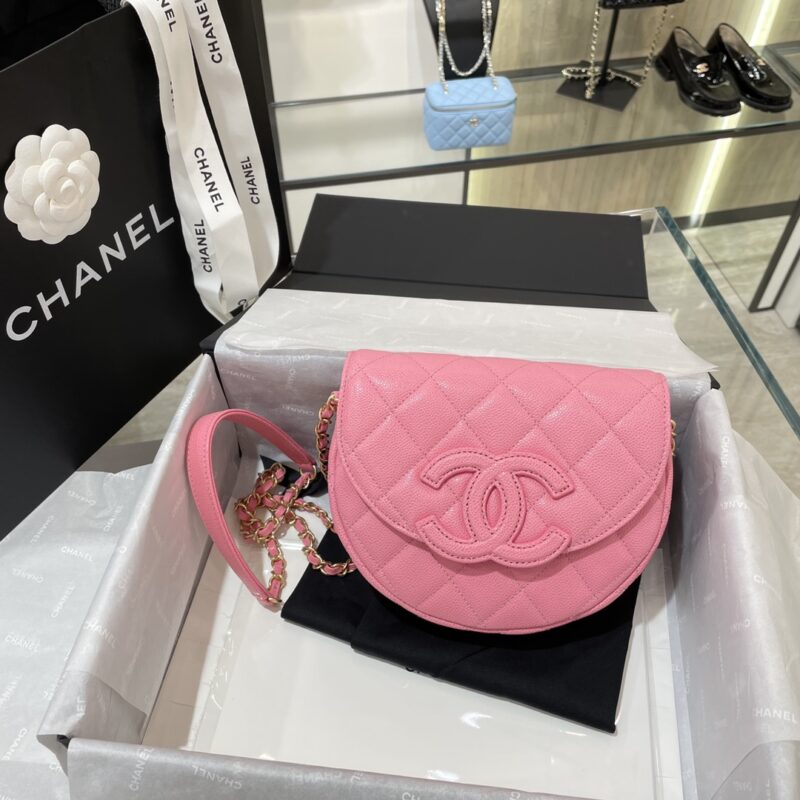 CHANEL 23P Saddle Bag Pink - high-end replica designer purse