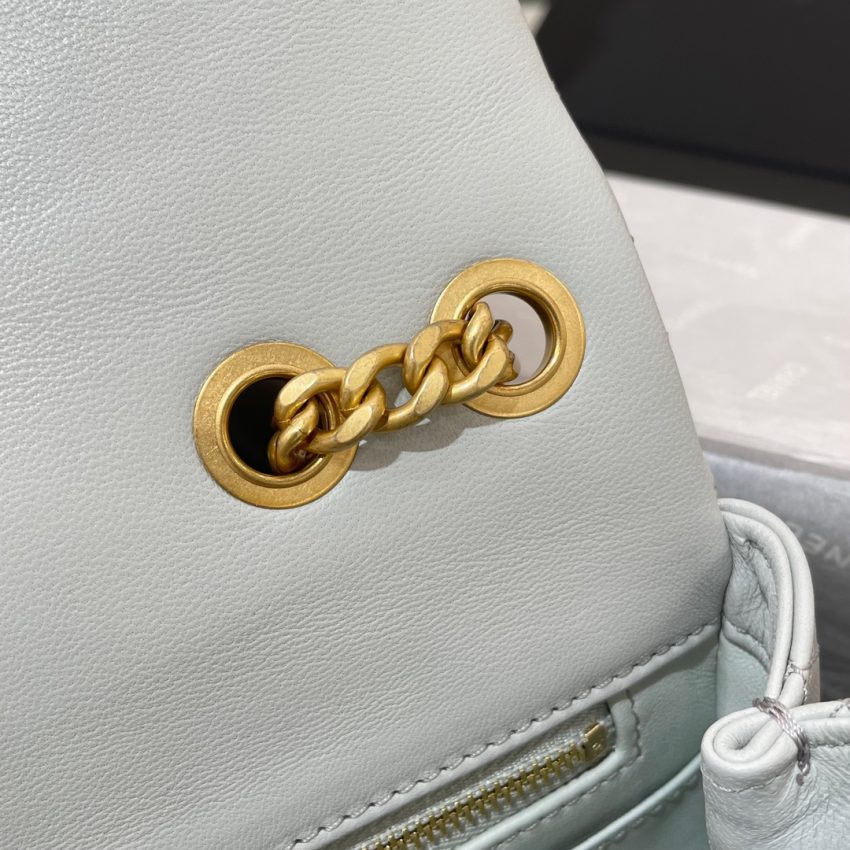 CHANEL 23S Camellia Square Light Blue