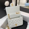 CHANEL 23S Camellia Square Light Blue - designer handbag clone
