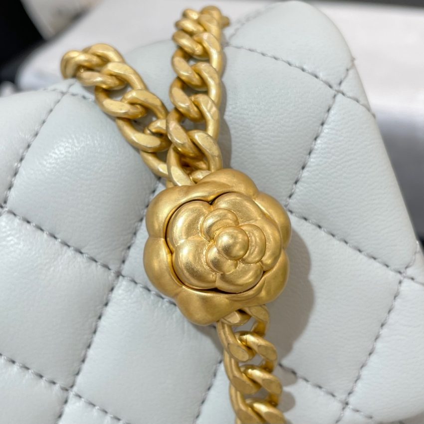 CHANEL 23S Camellia Square Light Blue