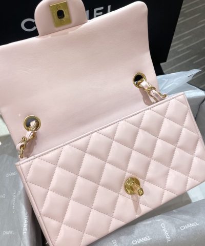 CHANEL Classic Flap 20cm Pink - top-grade luxury bag dupe