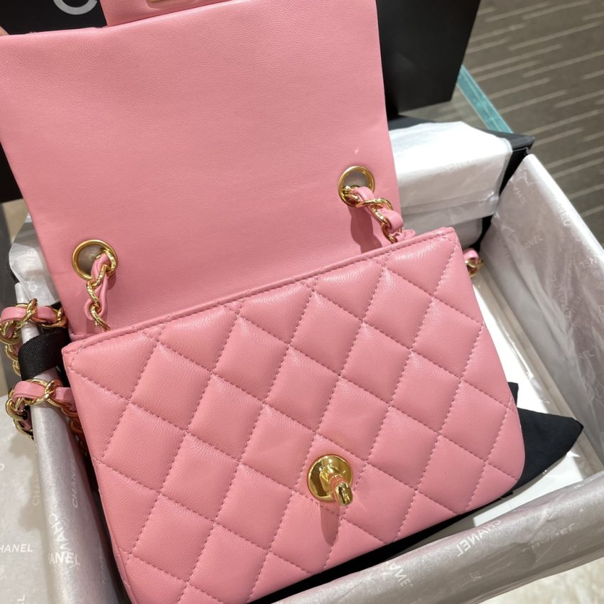 CHANEL Classic Flap 17cm Pink - high-quality designer bag dupe