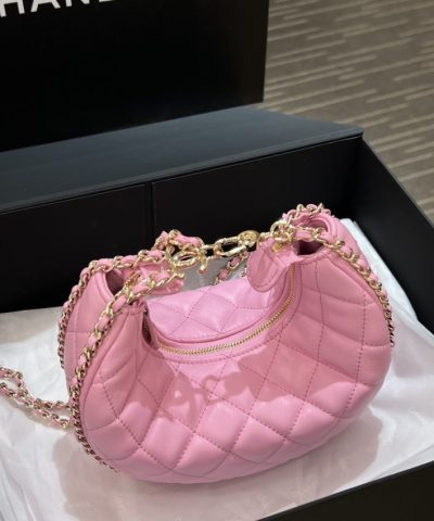 CHANEL 23P Crescent Bag Pink - 1:1 premium replica handbag