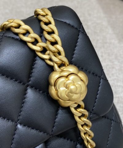 CHANEL 23S Camellia Square Black - premium superclone handbag