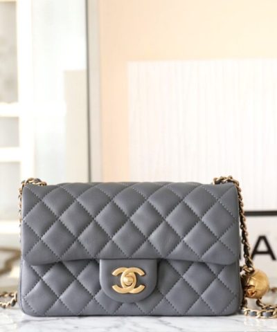 CHANEL CF 20cm Golden Ball Grey