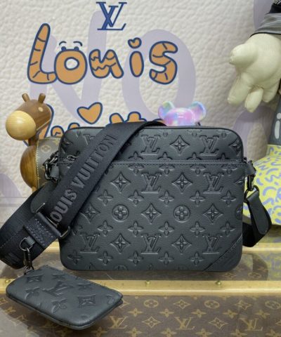 Replica Louis Vuitton Trio Messenger Full Black - designer handbag clone