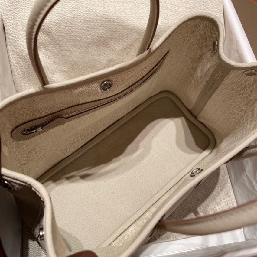 Replica Hermès Garden Party 30Cm Clacier White - top-grade luxury bag dupe