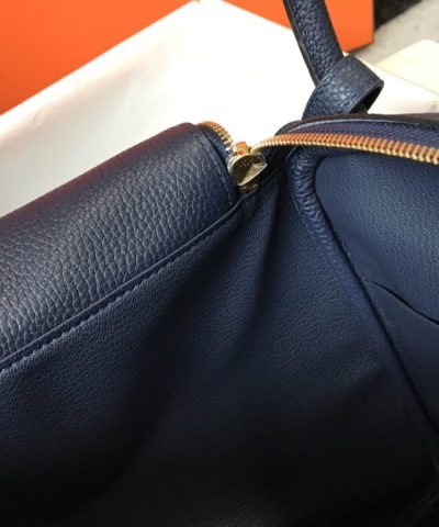 Replica Hermès Lindy Sapphire Blue - top-grade luxury bag dupe