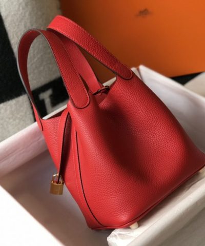 Replica Hermès Picotin Lock Red