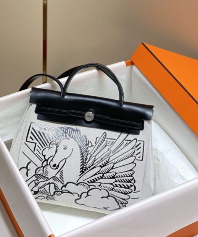 Replica Hermès Herbag 31Cm Black Horse
