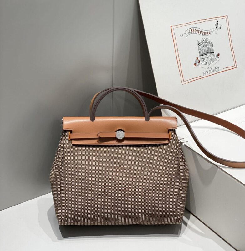 Replica Hermès Herbag 31Cm Brown Plaid - top-grade luxury bag dupe