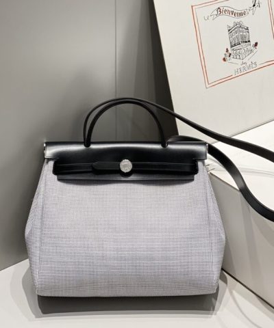 Replica Hermès Herbag 31Cm White - top-grade luxury bag dupe