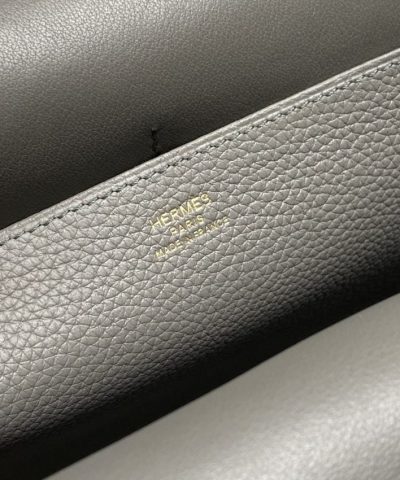 Replica Hermès Halzan Cumulonimbus Gray - 1:1 premium replica handbag