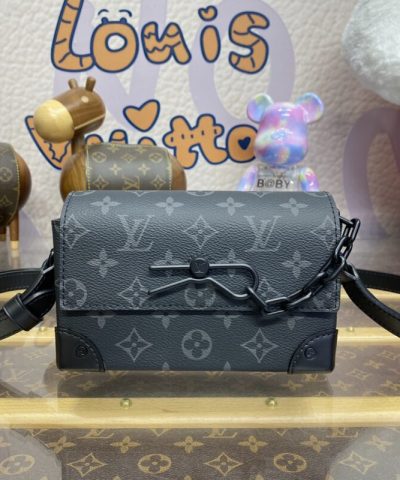 Replica Louis Vuitton Steamer Wearable Wallet Black Canvas
