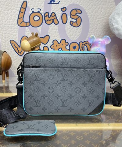 Replica Louis Vuitton Trio Messenger Grey&Tiffany