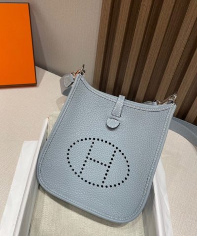 Replica Hermès Evelyne II Tpm Linen Blue