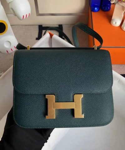 Replica Hermès Constance 18Cm Dark Green - premium superclone handbag
