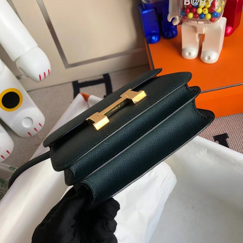 Replica Hermès Constance 18Cm Dark Green
