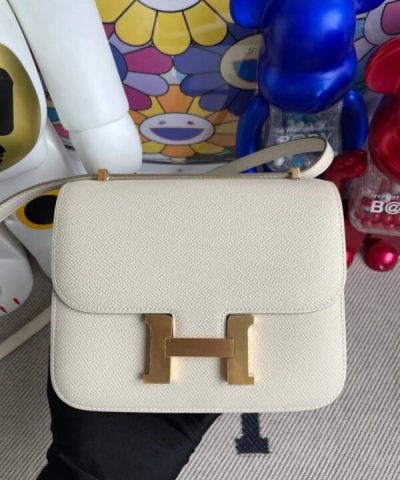 Replica Hermès Constance 18Cm White - 1:1 premium replica handbag