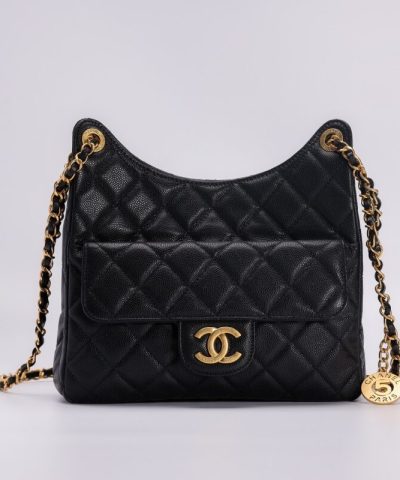 CHANEL Hobo Medium Black - premium superclone handbag