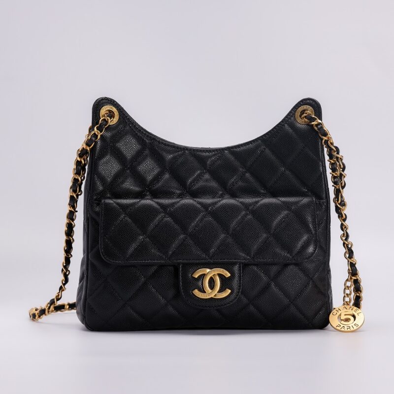 CHANEL Hobo Medium Black - premium superclone handbag