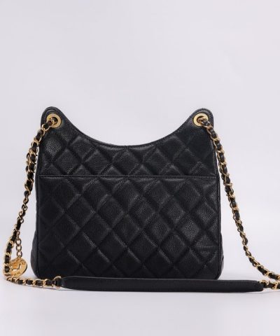 CHANEL Hobo Medium Black - top-grade luxury bag dupe